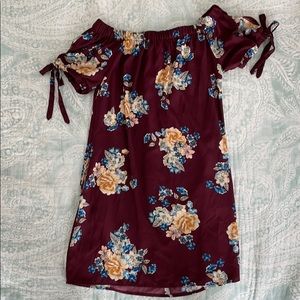 Off the shoulder floral dress